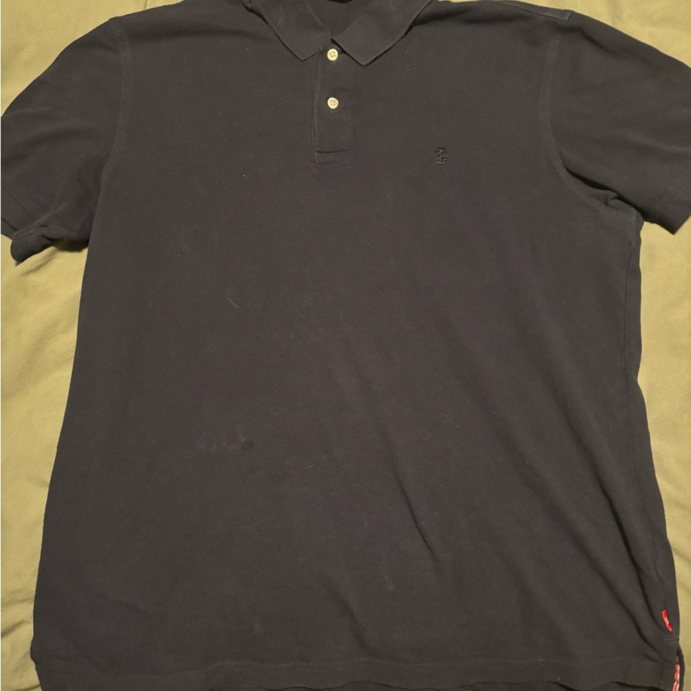 Izod Blue Polo Shirt Classic Knit Design